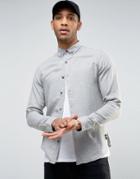 Only & Sons Shirt In Brushed Cotton In Slim Fit - Green