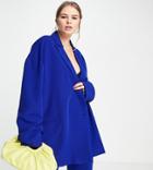 Extro & Vert Plus Super Slouchy Blazer In Cobalt Blue