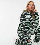 Another Reason Plus Boiler Suit In Abstract Anmal Print-multi