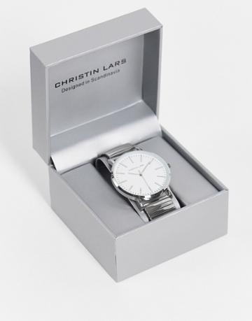 Christin Lars Mens Silver Watch