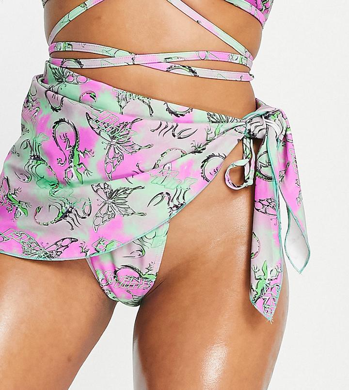 Collusion Sarong In Scorpion Print - Part Of A Set - Multi