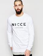 Nicce London Logo Sweatshirt - White