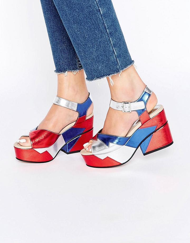 Asos Toot Toot Chunky Platform Sandals - Multi