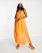 Object Midi Cami Dress In Orange