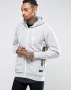 Hype Hoodie With Rose Panels - Gray
