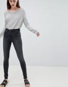 Waven Asa Mid Rise Skinny Jeans - Gray