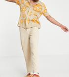 Reclaimed Vintage Inspired 90's Baggy Wide Leg Cord Pants In Stone-neutral