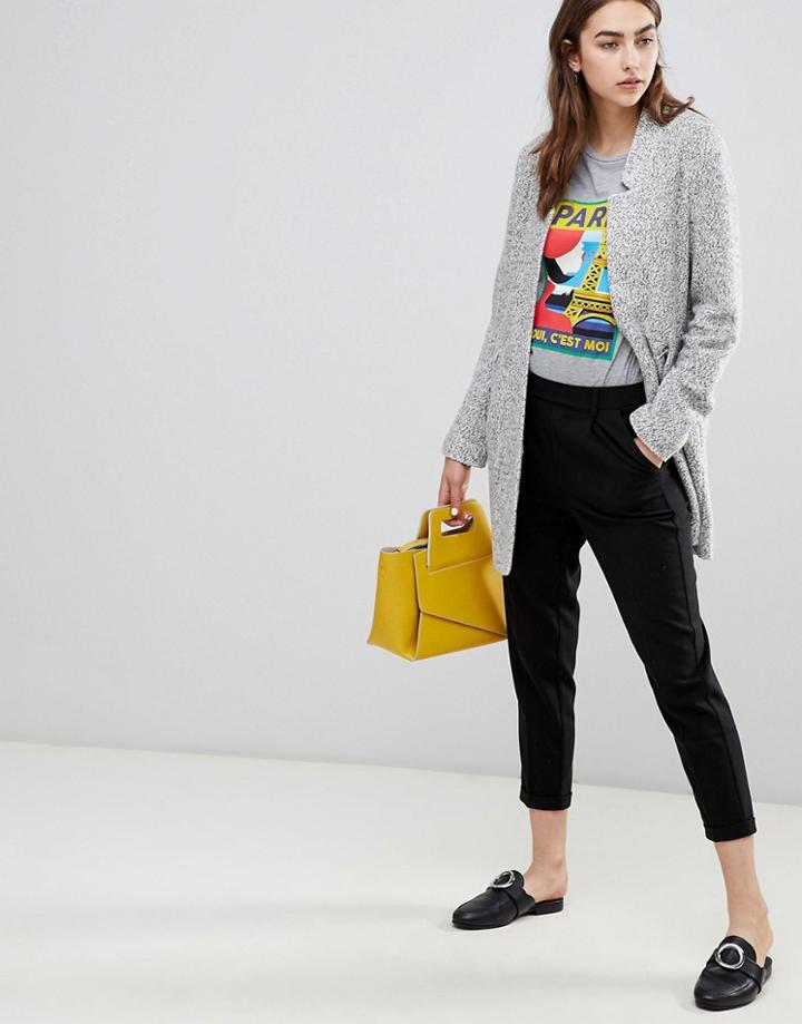 Stradivarius Slim Fit Pants In Black - Black