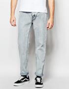 Cheap Monday Jeans Work Denim Tapered Fit Stone Gray Light Wash - Stone Gray