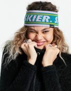 Planks Skier Headband In Teal-green
