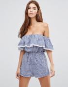 6 Shore Road Seaside Off Shoulder Beach Romper - Multi