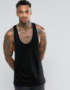 Asos Tank With Extreme Racer Back In Black - Black