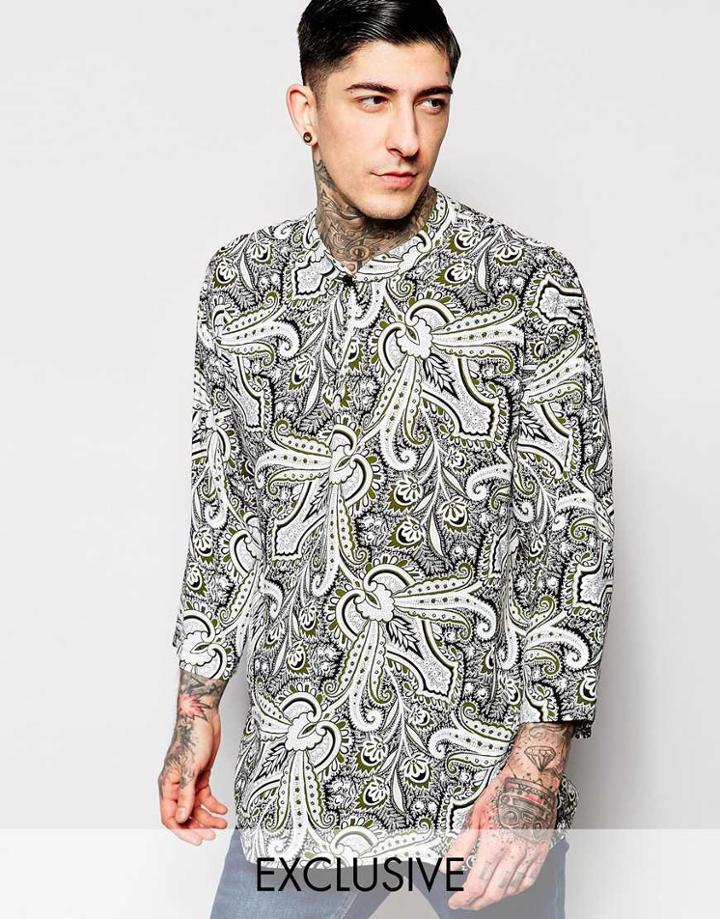 Reclaimed Vintage 70s Shirt In Regular Fit - Green
