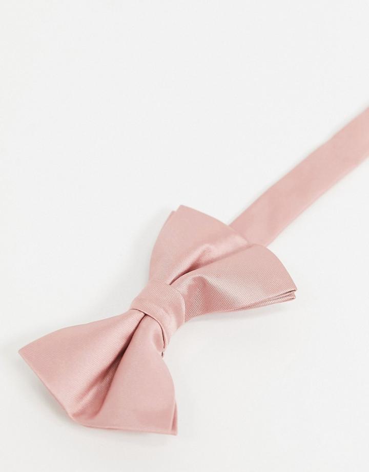 Asos Design Suspenders And Bow Tie Set In Pink