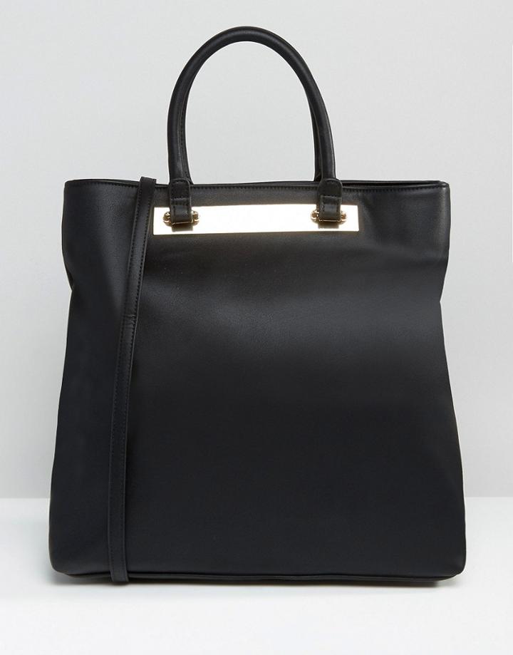 Asos Metal Bar Tote Bag - Black