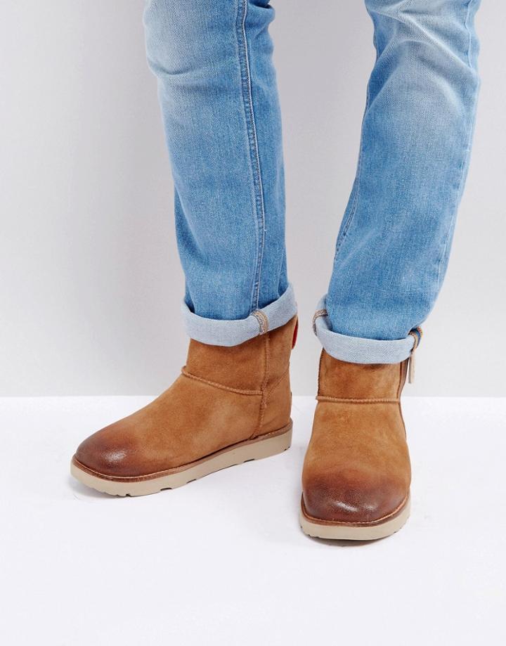 Ugg Mini Zip Classic Waterproof Boots - Beige