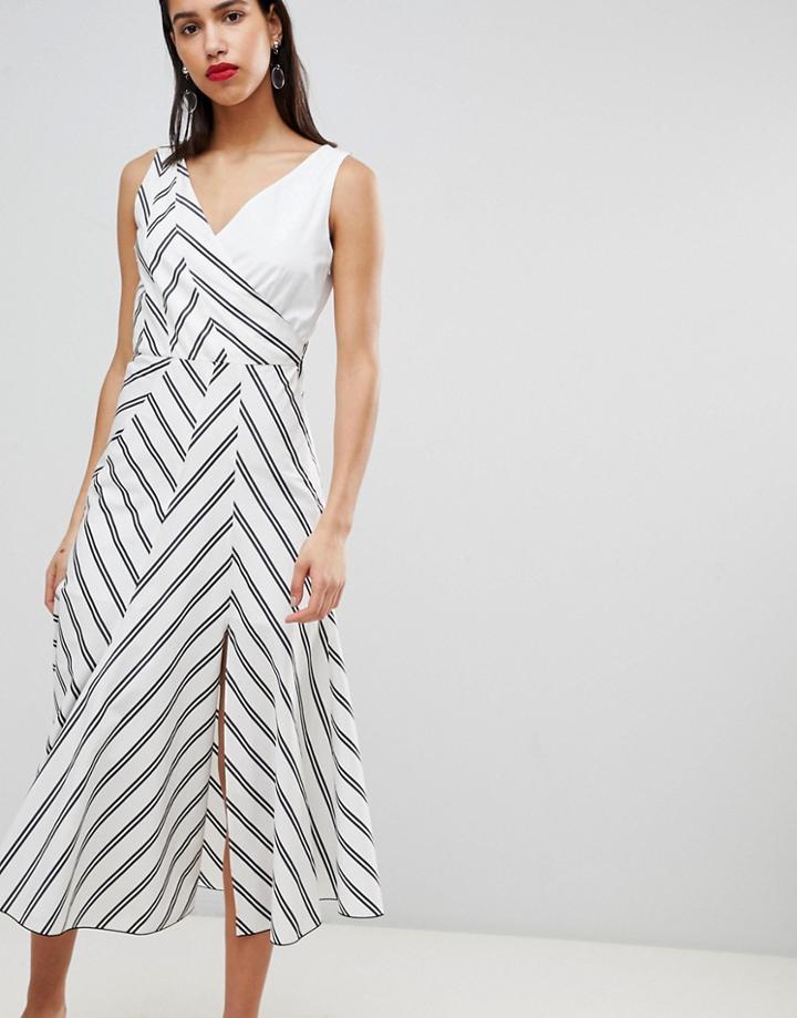 Sportmax Code Stripe Midi Dress - Black