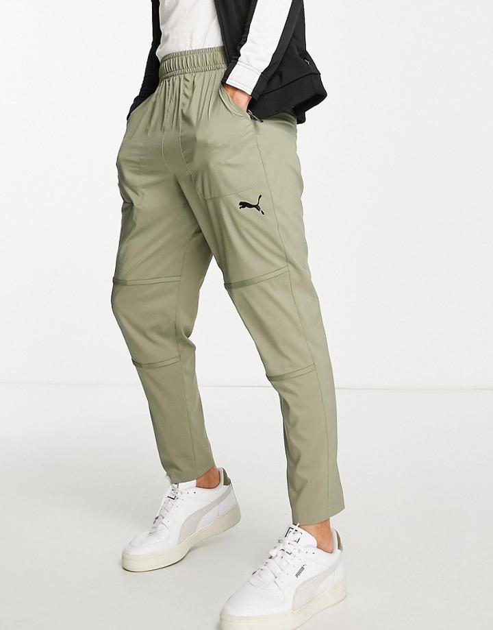 Puma Train Vent Sweatpants In Vetiver/puma Black