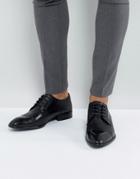 Base London Christie Leather Derby Shoes In Black - Black