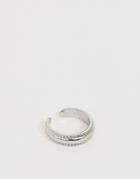Asos Design Toe Ring In Minimal Design In Silver Tone