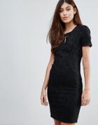 Zibi London Jacquard Shift Dress - Black