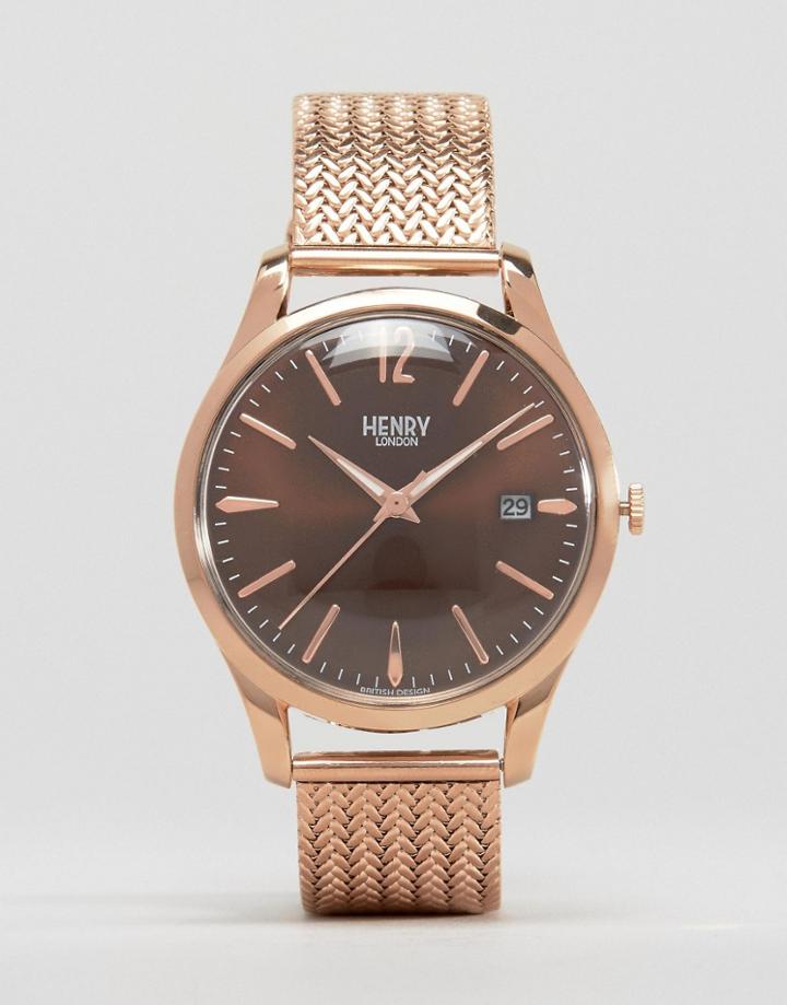 Henry London Harrow Mesh Watch In Gold - Gold