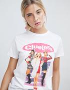 Asos Design T-shirt With Clueless Print - White