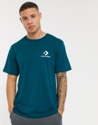 Converse Star Chevron Logo Crew Neck T-shirt In Teal-green