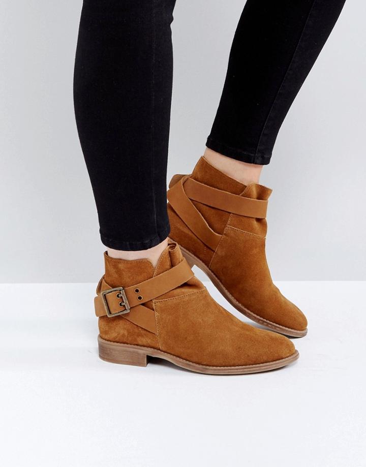 Asos Alexus Suede Ankle Boots - Beige