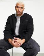 Stan Ray Fleece Cardigan In Black