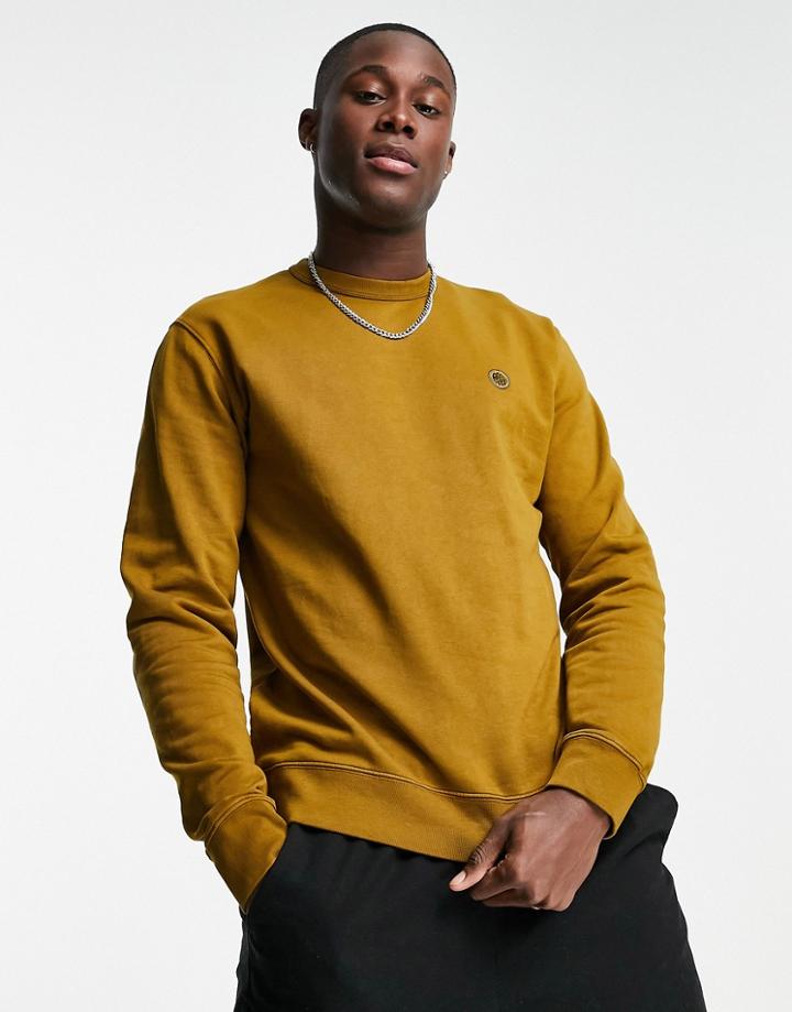 Pretty Green Waterfall Organic Cotton Sweat In Tan-brown