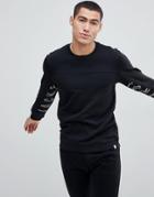 Jack & Jones Core Sweatshirt With Text Prints - Black