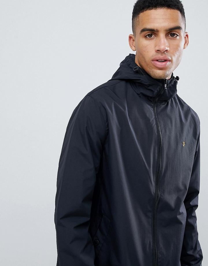 Farah Smith Hooded Jacket In Navy - Navy