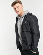 Polo Ralph Lauren Nylon Plainweave Belport Player Logo Hooded Rain Jacket In Black