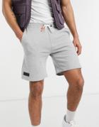 Bershka Jersey Shorts In Gray-grey