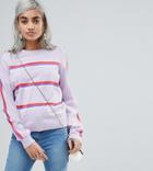 Asos Petite Sweater With Multi Stripe
