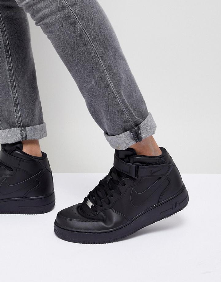 Nike Air Force 1 Mid '07 Sneakers In Black 315123-001