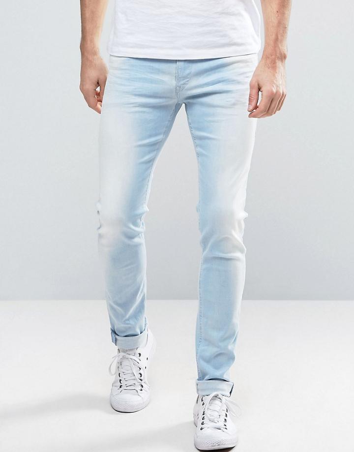 Replay Jondrill Skinny Fit Jean Sunbleached Wash - Blue