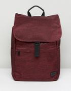 Spiral Backpack In Crosshatch Burgundy - Red