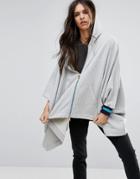 Diesel Zip Through Hoodie With Contrast Zip - Gray