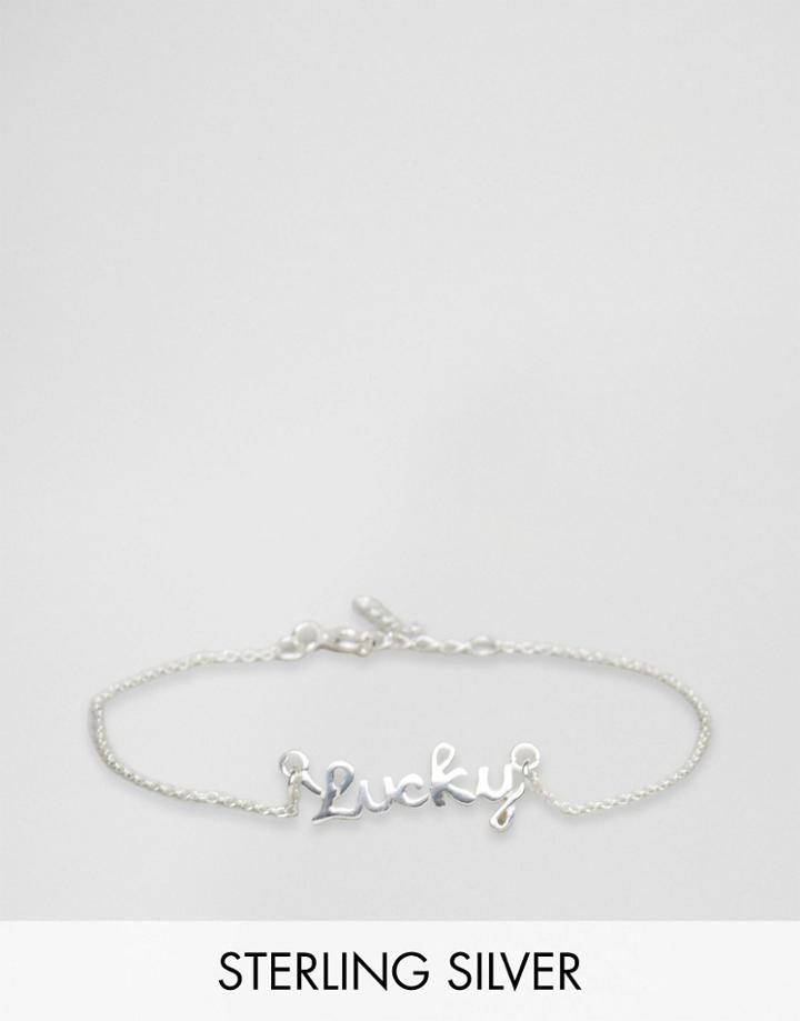 Asos Sterling Silver Lucky Bracelet - Silver