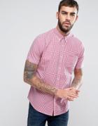 Ben Sherman Gingham Regular Fit Check Shirt - Pink