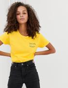 Daisy Street Relaxed T-shirt With Lemonade Graphic - Yellow