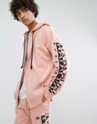 Napapijri Badstow Zip-thru Hoodie In Pink - Pink