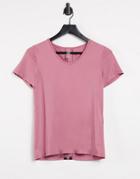 Only Play Bako V-neck Short Sleeve Workout Tee In Mesa Rose-pink