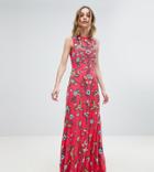 Frock And Frill Premium Embellished Maxi Dress - Pink