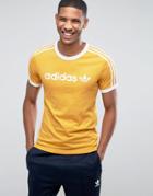Adidas Originals Adicolor Linear T-shirt In Yellow Bk7093 - Yellow