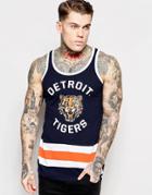 Majestic Lester Singlet Tank - Navy