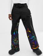 Asos 4505 Snow Pants With Tie Dye Print - Black