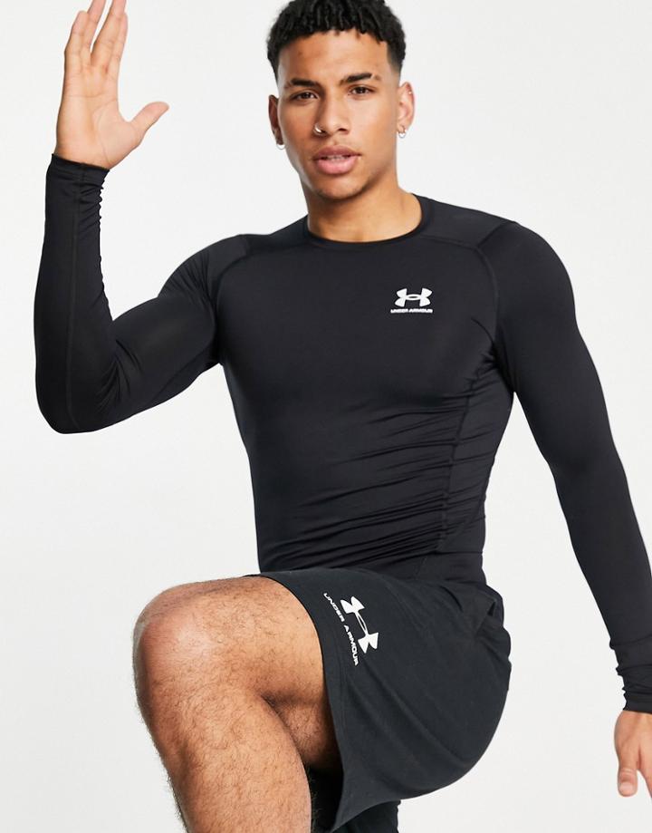 Under Armour Training Heat Gear Long Sleeve Top In Black